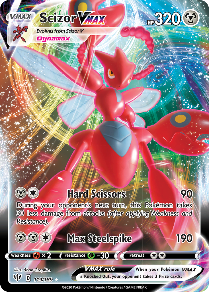 Scizor VMAX (119/189) [Sword & Shield: Darkness Ablaze] | Rock City Comics