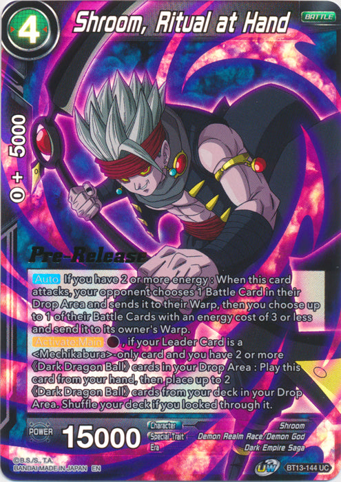 Shroom, Ritual at Hand (BT13-144) [Supreme Rivalry Prerelease Promos] | Rock City Comics