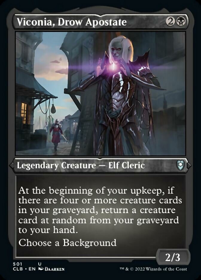 Viconia, Drow Apostate (Foil Etched) [Commander Legends: Battle for Baldur's Gate] | Rock City Comics