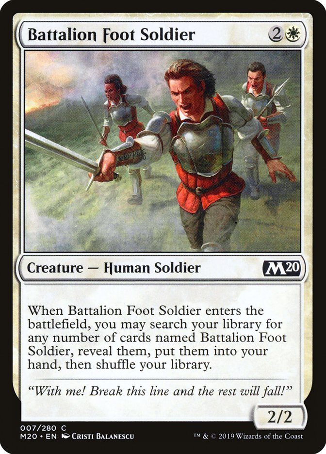 Battalion Foot Soldier [Core Set 2020] | Rock City Comics