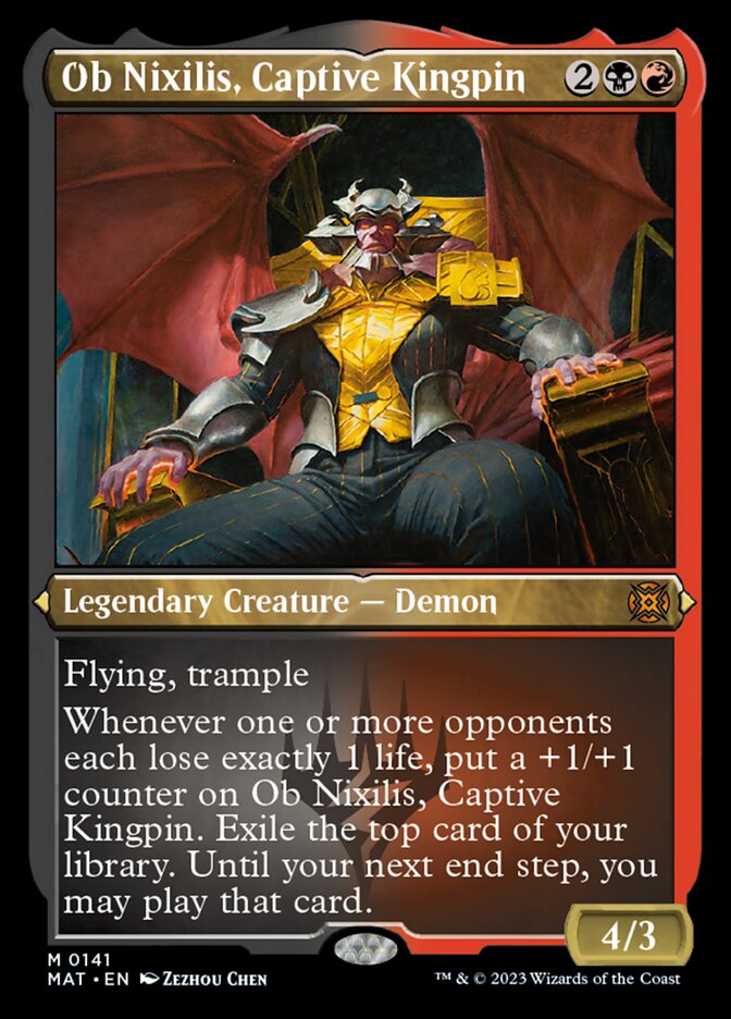 Ob Nixilis, Captive Kingpin (Foil Etched) [March of the Machine: The Aftermath] | Rock City Comics