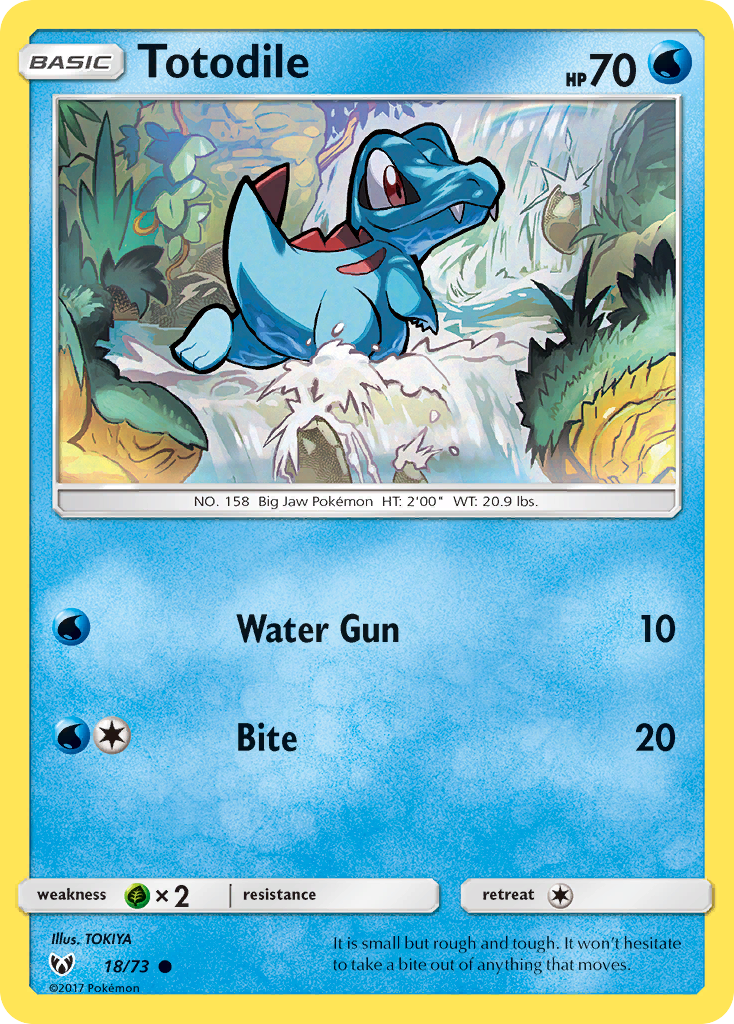 Totodile (18/73) [Sun & Moon: Shining Legends] | Rock City Comics