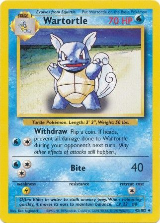 Wartortle (42/102) [Base Set Unlimited] | Rock City Comics