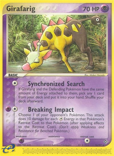 Girafarig (16/97) [EX: Dragon] | Rock City Comics