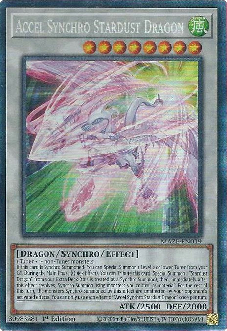 Accel Synchro Stardust Dragon [MAZE-EN019] Collector's Rare | Rock City Comics