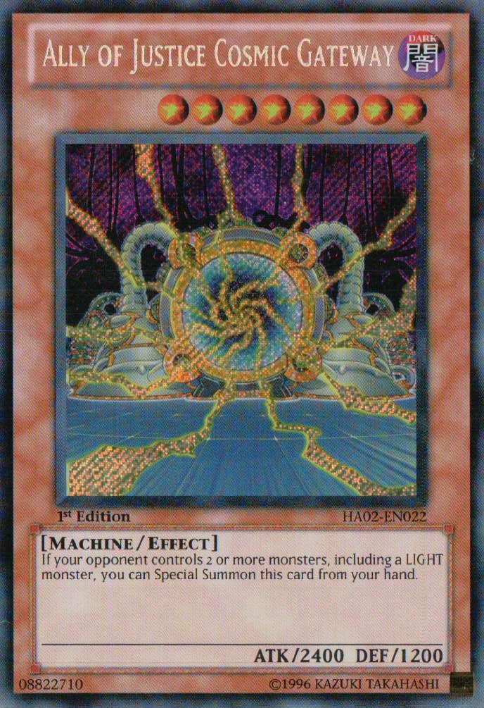 Ally of Justice Cosmic Gateway [HA02-EN022] Secret Rare | Rock City Comics