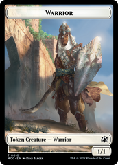 Warrior // Elspeth, Sun's Champion Emblem Double-Sided Token [March of the Machine Commander Tokens] | Rock City Comics