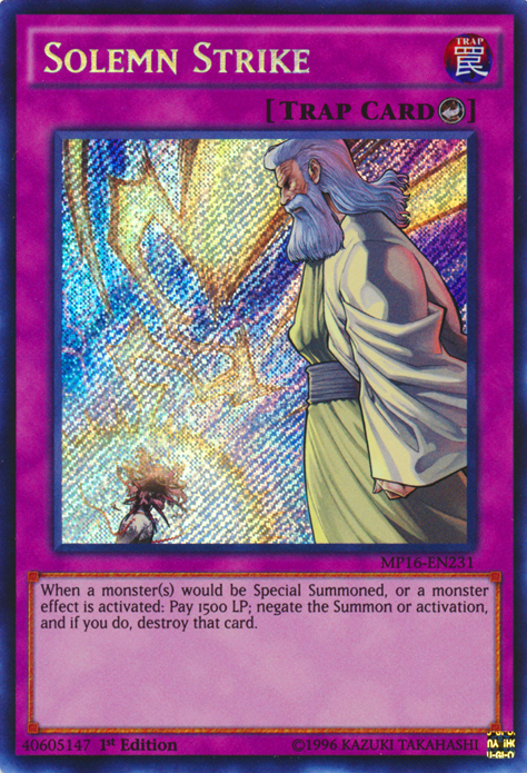 Solemn Strike [MP16-EN231] Secret Rare | Rock City Comics