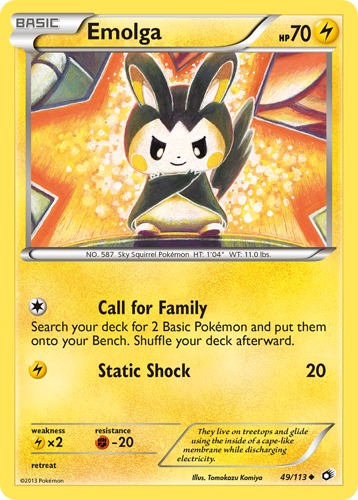 Emolga (49/113) [Black & White: Legendary Treasures] | Rock City Comics