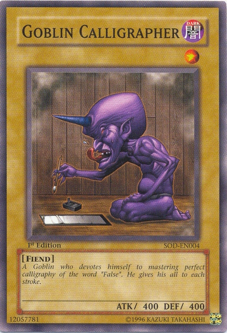 Goblin Calligrapher [SOD-EN004] Common | Rock City Comics