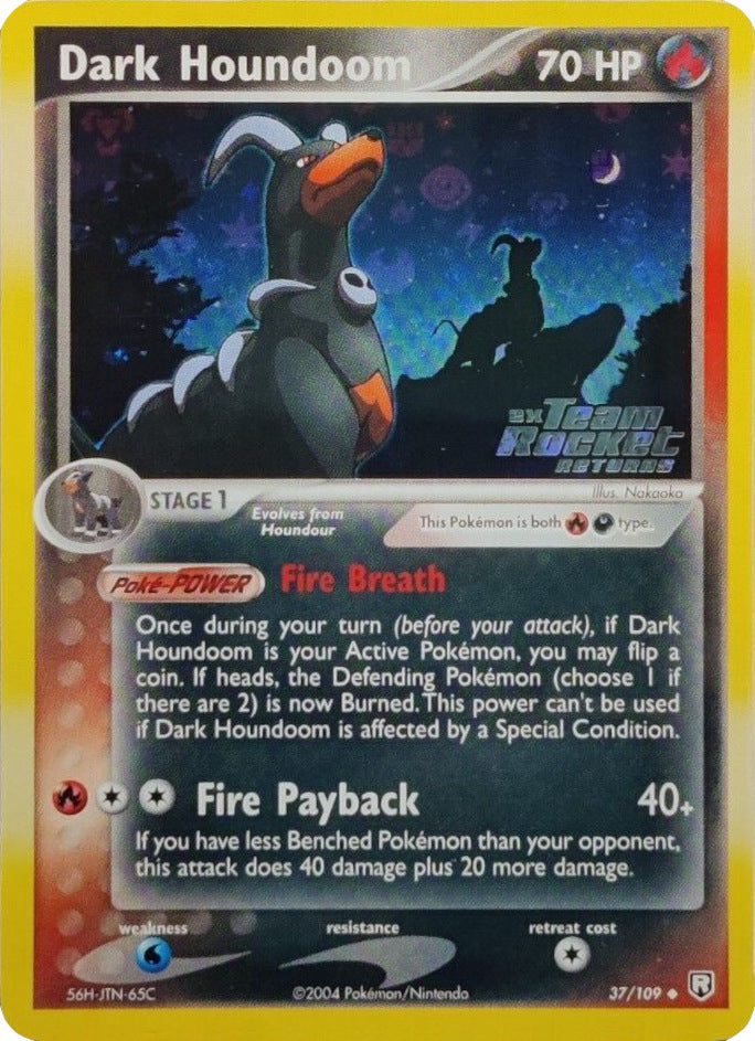 Dark Houndoom (37/109) (Stamped) [EX: Team Rocket Returns] | Rock City Comics