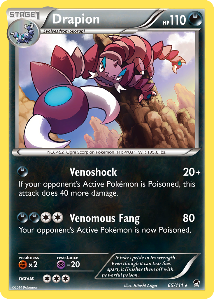 Drapion (65/111) [XY: Furious Fists] | Rock City Comics