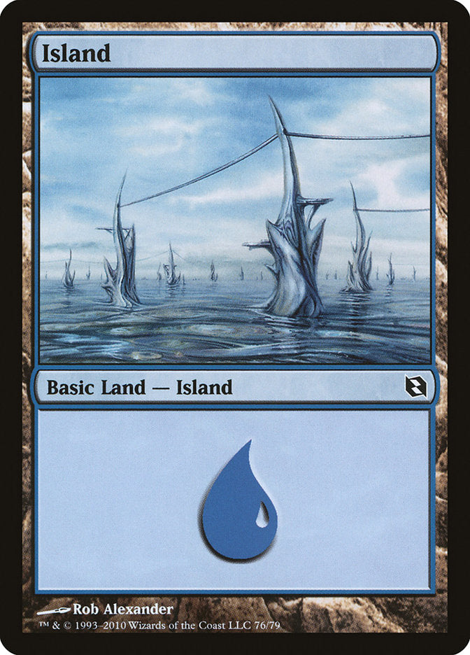 Island (76) [Duel Decks: Elspeth vs. Tezzeret] | Rock City Comics