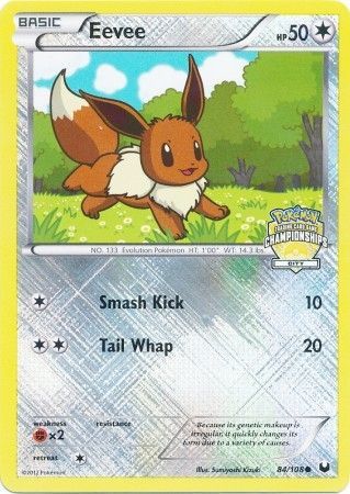 Eevee (84/108) (City Championship Promo) [Black & White: Dark Explorers] | Rock City Comics