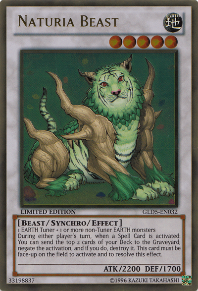 Naturia Beast [GLD5-EN032] Gold Rare | Rock City Comics