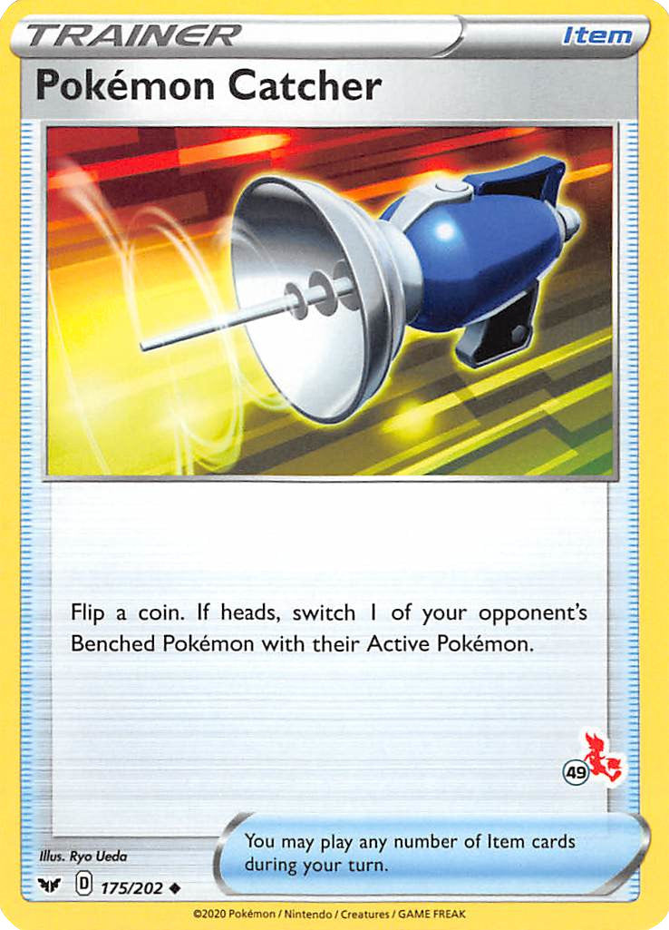 Pokemon Catcher (175/202) (Cinderace Stamp #49) [Battle Academy 2022] | Rock City Comics