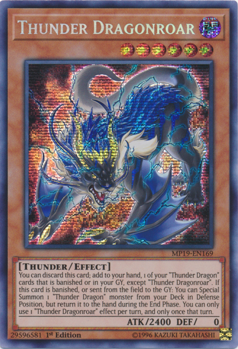 Thunder Dragonroar [MP19-EN169] Prismatic Secret Rare | Rock City Comics