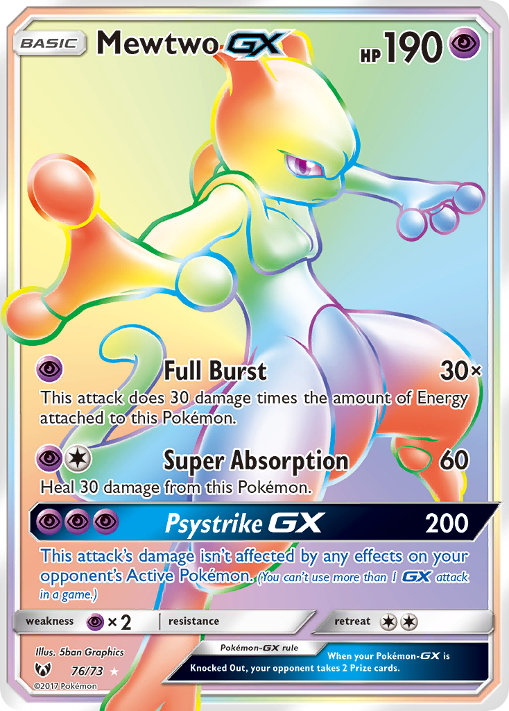 Mewtwo GX (76/73) [Sun & Moon: Shining Legends] | Rock City Comics