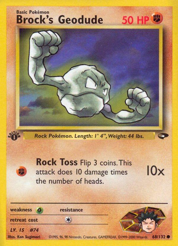 Brock's Geodude (68/132) [Gym Challenge 1st Edition] | Rock City Comics