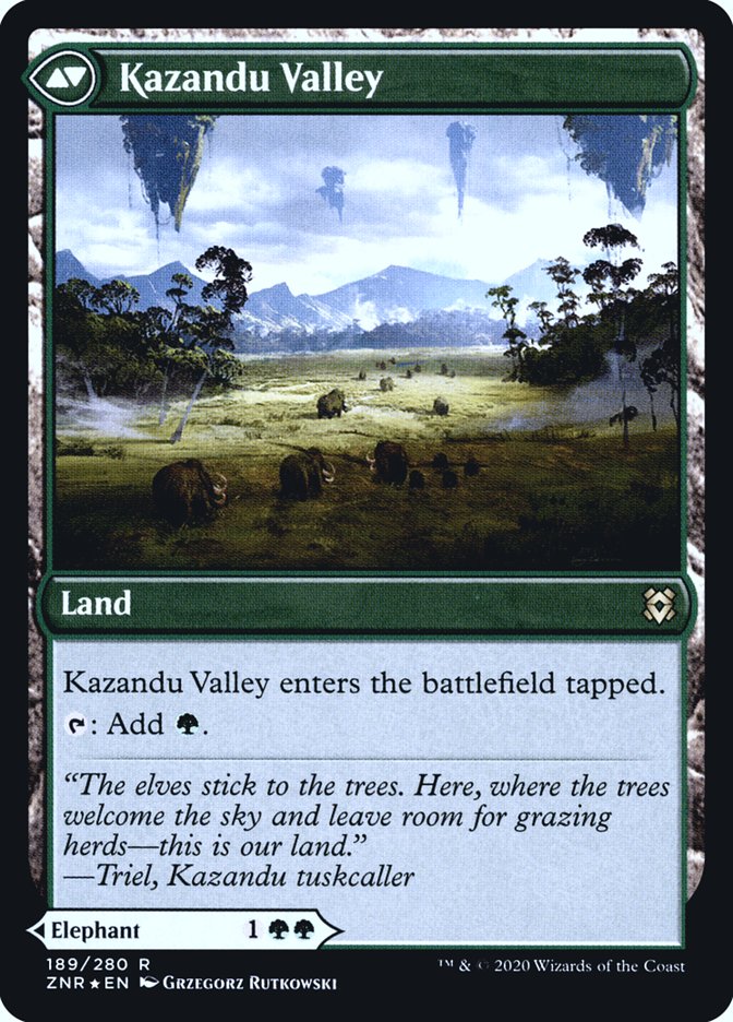 Kazandu Mammoth // Kazandu Valley [Zendikar Rising Prerelease Promos] | Rock City Comics