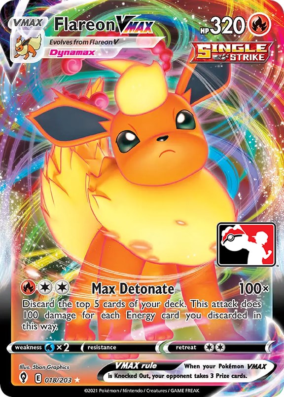 Flareon VMAX (018/203) [Prize Pack Series One] | Rock City Comics