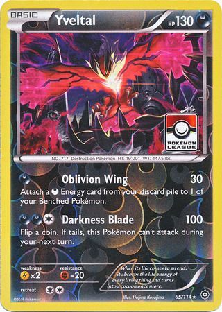 Yveltal (65/114) (Steam Siege League Promo) [XY: Steam Siege] | Rock City Comics