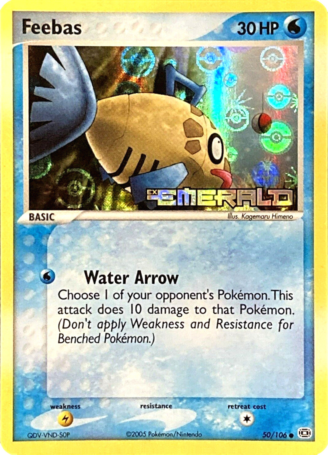 Feebas (50/106) (Stamped) [EX: Emerald] | Rock City Comics