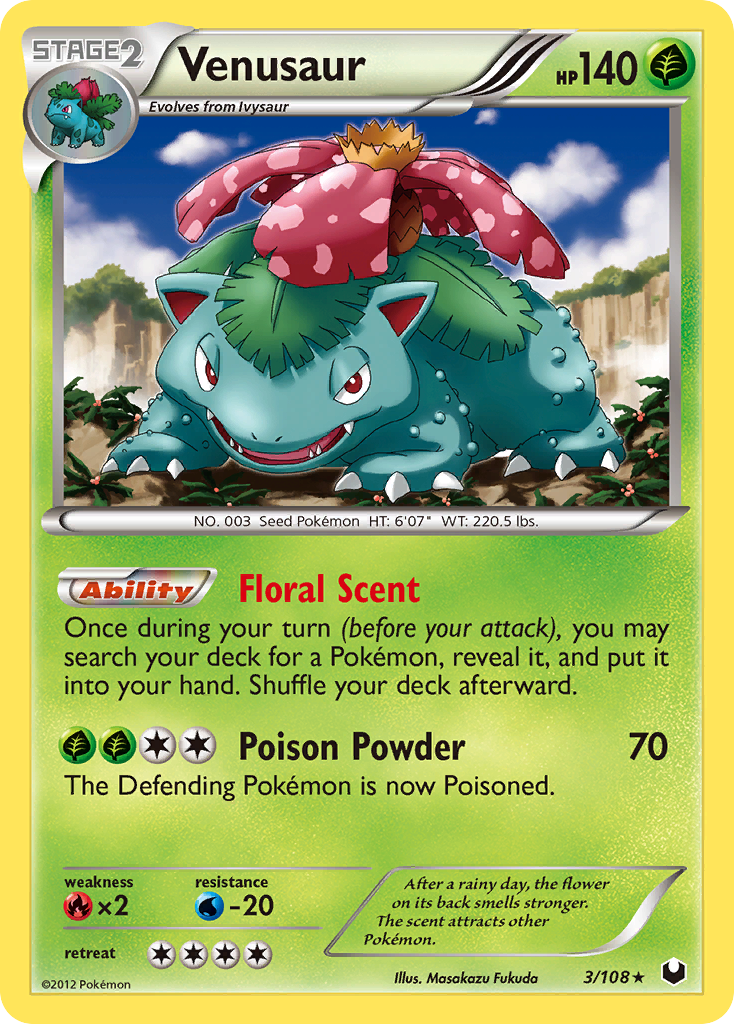 Venusaur (3/108) [Black & White: Dark Explorers] | Rock City Comics