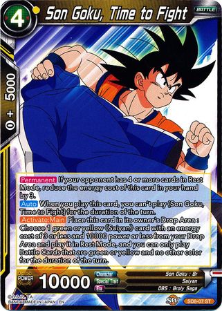 Son Goku, Time to Fight (Starter Deck - Rising Broly) [SD8-07] | Rock City Comics