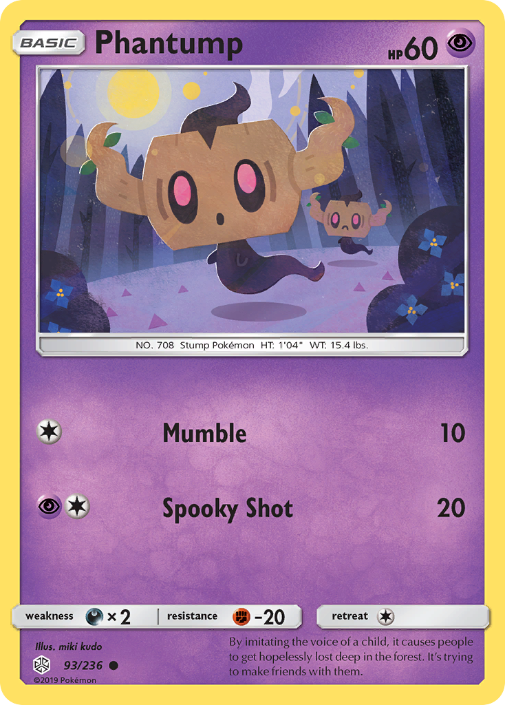 Phantump (93/236) [Sun & Moon: Cosmic Eclipse] | Rock City Comics