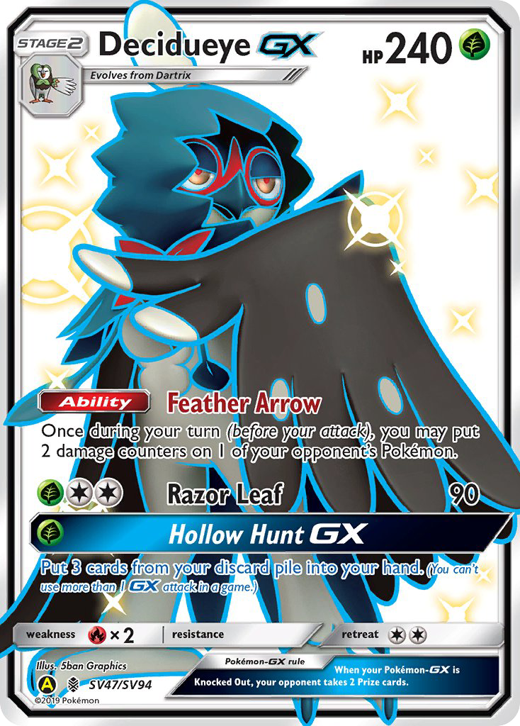 Decidueye GX (SV47/SV94) [Sun & Moon: Hidden Fates - Shiny Vault] | Rock City Comics