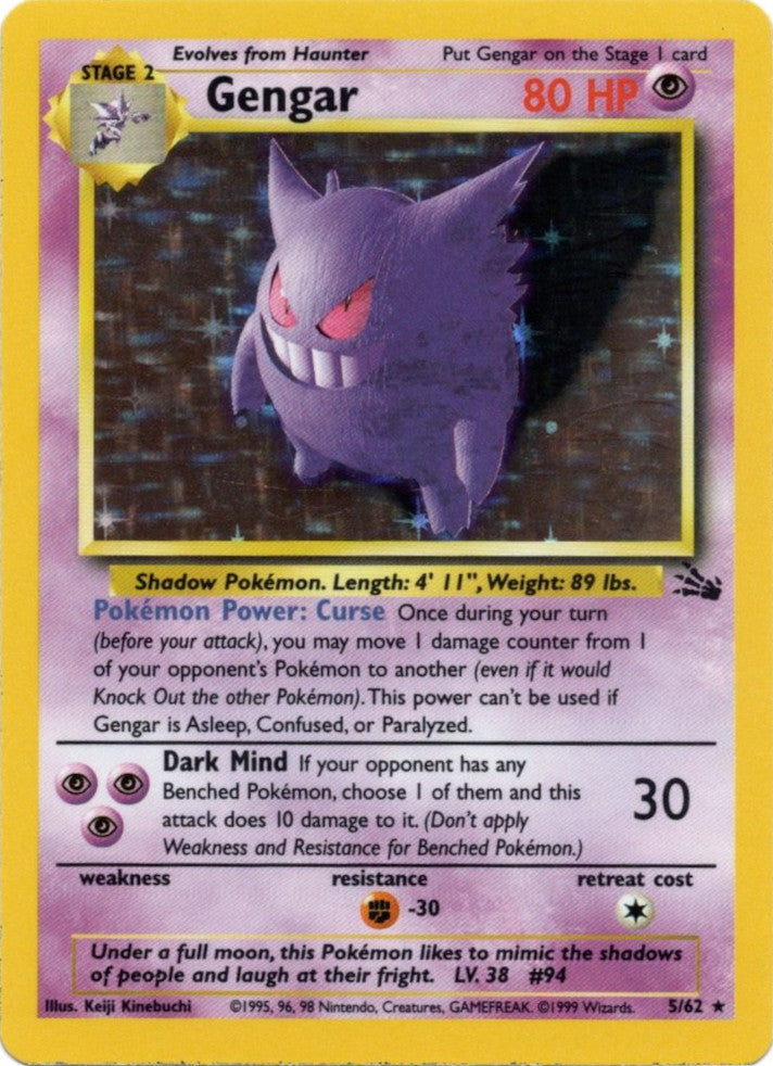 Gengar (5/62) [Fossil Unlimited] | Rock City Comics