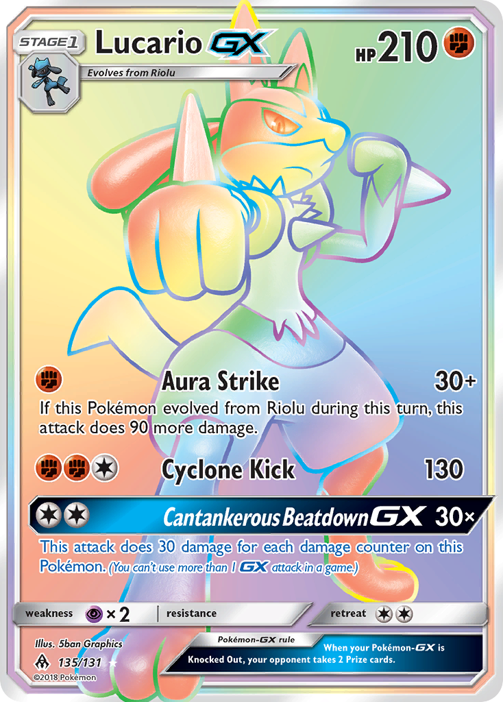 Lucario GX (135/131) [Sun & Moon: Forbidden Light] | Rock City Comics