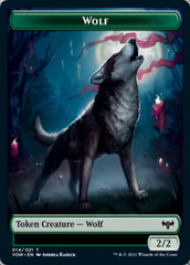 Zombie (008) // Wolf (014) Double-sided Token [Innistrad: Crimson Vow Tokens] | Rock City Comics