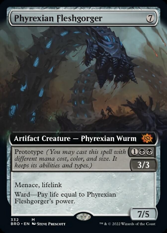 Phyrexian Fleshgorger (Extended Art) [The Brothers' War] | Rock City Comics