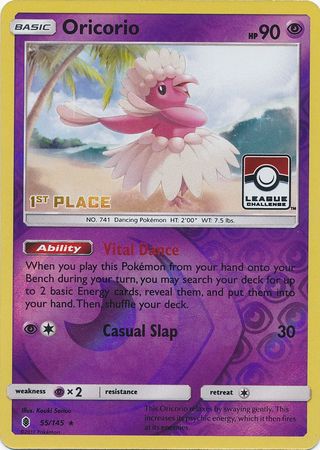 Oricorio (55/145) (League Promo 1st Place) [Sun & Moon: Guardians Rising] | Rock City Comics