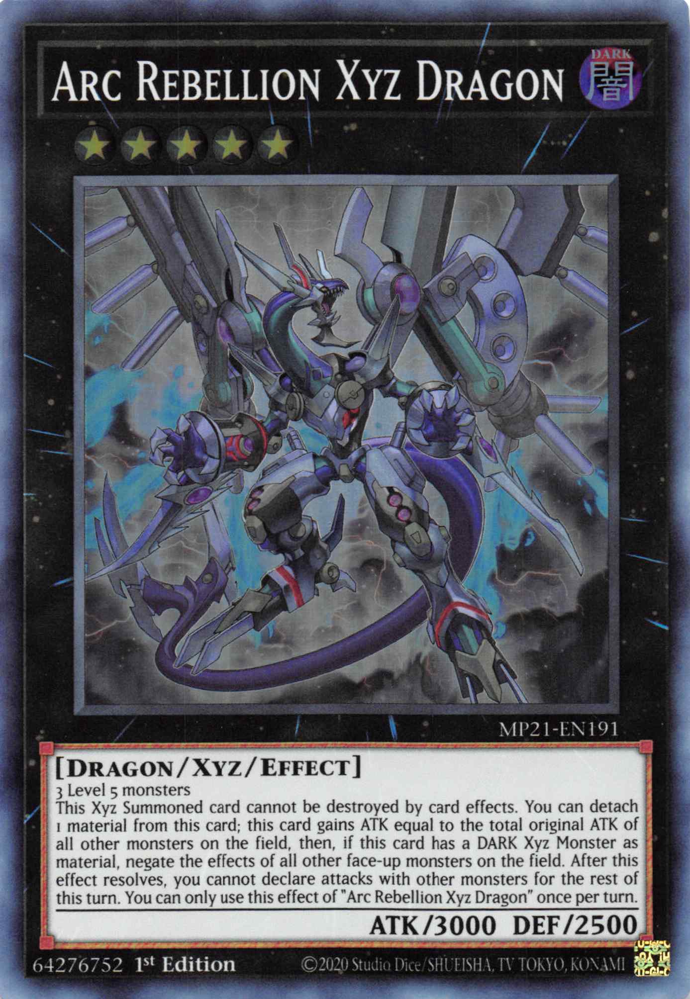 Arc Rebellion Xyz Dragon [MP21-EN191] Super Rare | Rock City Comics