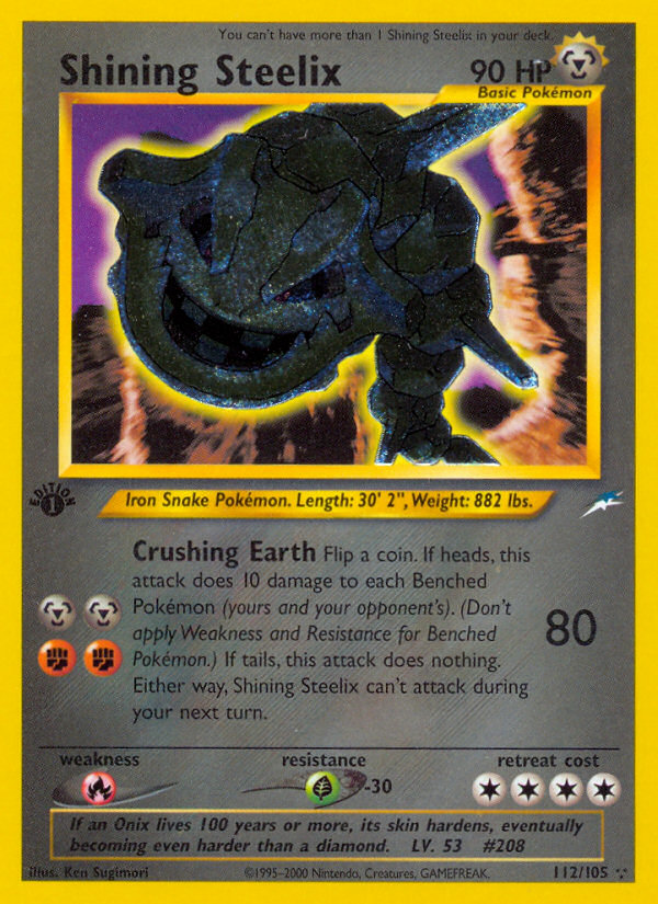 Shining Steelix (112/105) [Neo Destiny 1st Edition] | Rock City Comics