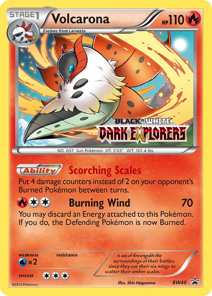 Volcarona (BW40) (Staff Prerelease Promo) [Black & White: Black Star Promos] | Rock City Comics