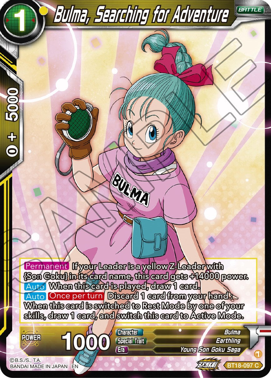 Bulma, Searching for Adventure (BT18-097) [Dawn of the Z-Legends] | Rock City Comics