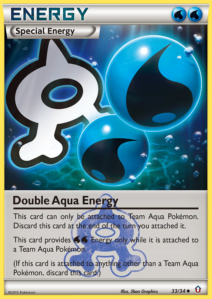 Double Aqua Energy (33/34) [XY: Double Crisis] | Rock City Comics