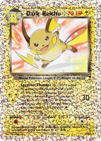 Dark Raichu (S3/S4) [Box Topper] | Rock City Comics