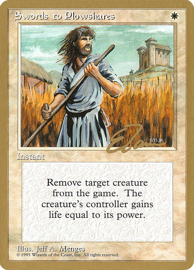 Swords to Plowshares (Eric Tam) [Pro Tour Collector Set] | Rock City Comics