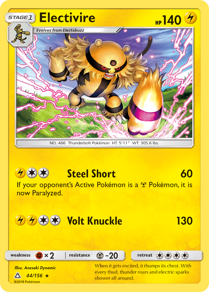 Electivire (44/156) [Sun & Moon: Ultra Prism] | Rock City Comics