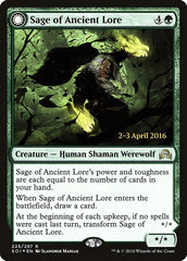 Sage of Ancient Lore // Werewolf of Ancient Hunger [Shadows over Innistrad Prerelease Promos] | Rock City Comics