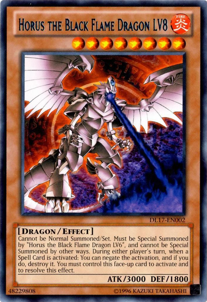 Horus the Black Flame Dragon LV8 (Blue) [DL17-EN002] Rare | Rock City Comics