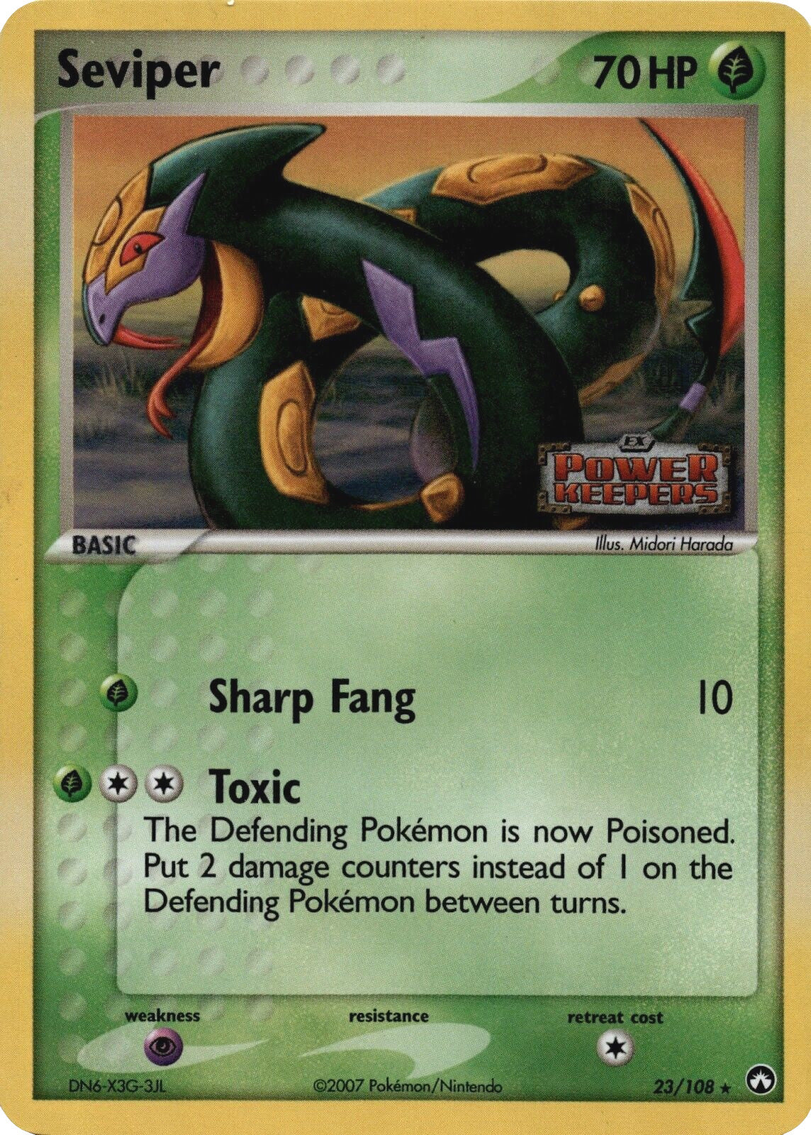 Seviper (23/108) (Stamped) [EX: Power Keepers] | Rock City Comics