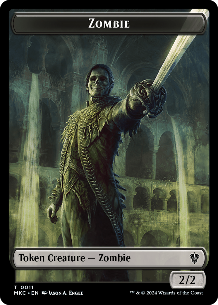 Vizier of Many Faces // Zombie Double-Sided Token [Murders at Karlov Manor Commander Tokens] | Rock City Comics