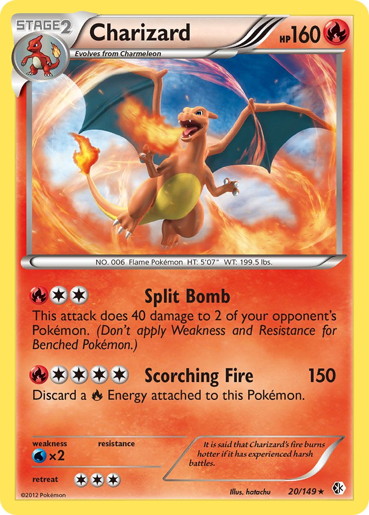 Charizard (20/149) (Cosmos Holo) (Blister Exclusive) [Black & White: Boundaries Crossed] | Rock City Comics