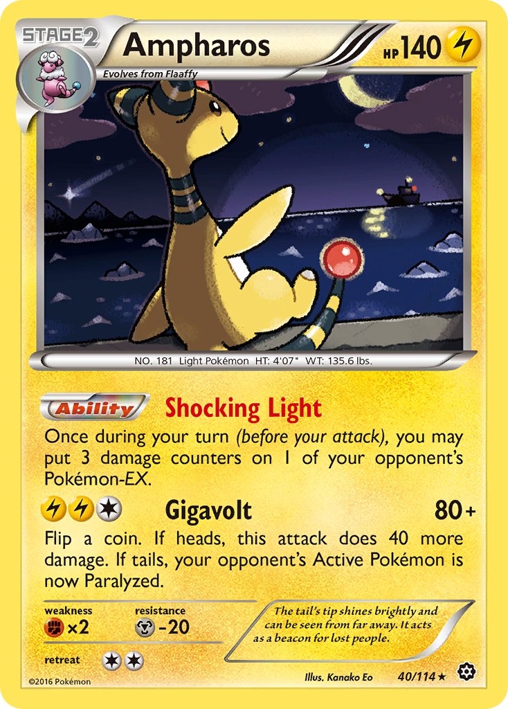 Ampharos (40/114) (Theme Deck Exclusive) [XY: Steam Siege] | Rock City Comics